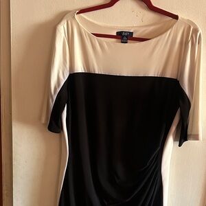 Chaps Cream Short Sleeve Top